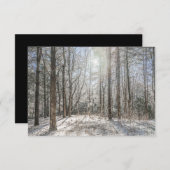 Carte de vœux Paysage forêt (Devant / Derrière)