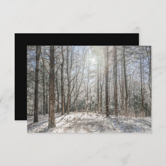 Carte de vœux Paysage forêt (Devant / Derrière)