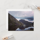 Carte de voeux Paysage Norvège vierge (Devant/Arrière en situation)