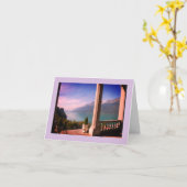 Carte de voeux paysage Suisse (Fleur jaune)