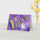 Carte de voeux Peace and Dove Art (Fleur jaune)