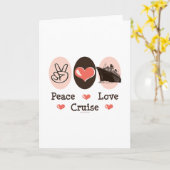 Carte de voeux Peace Love Cruise (Fleur jaune)
