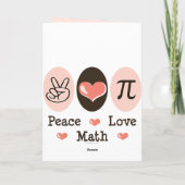 Carte de voeux Peace Love Math (Dos)