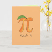 Carte de voeux Peach Pi (Fleur jaune)