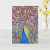 Carte de voeux Peacock (Fleur jaune)