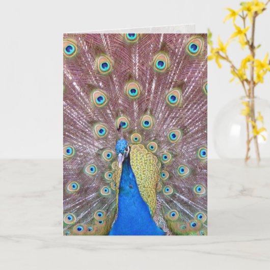 Carte de voeux Peacock (Fleur jaune)