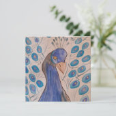 Carte de voeux Peacock Blue Flat (Debout devant)