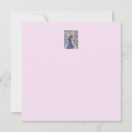 Carte de voeux Peacock Blue Flat (Dos)