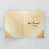 Carte de voeux Peacock Dancer avec dire (Intérieur)