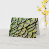 Carte de voeux Peacock Feathers (Fleur jaune)