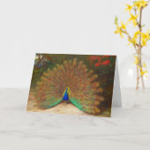 Carte de voeux Peacock vintage (Fleur jaune)