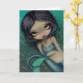 Carte de voeux "Pearl Swirl Mermaid" (Fleur jaune)