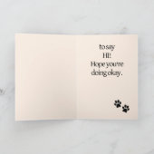 Carte de voeux Peeking Cat Design (Intérieur)