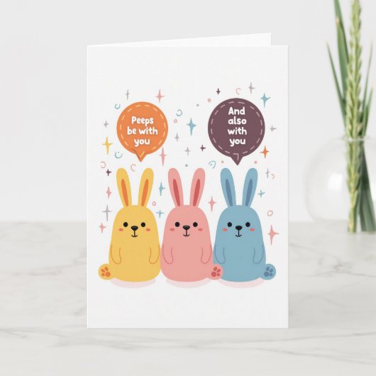 Carte de vœux Peeps Be With You (Devant)