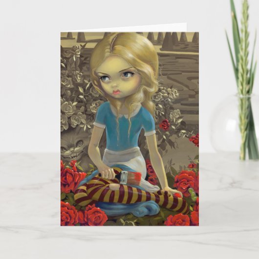 Carte de voeux "Peindre le rouge Rose" (Devant)