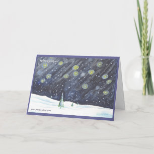 Carte de voeux peinte à la main de Noël 03