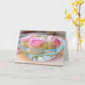 Carte de voeux peinte de blanc de Rose Bowl (Fleur jaune)