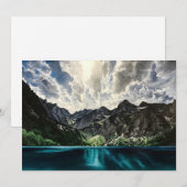 Carte de voeux Peinture Paysage Montagne (Devant / Derrière)