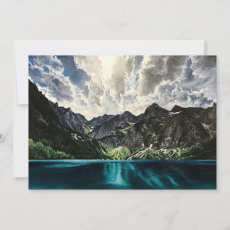 Carte de voeux Peinture Paysage Montagne