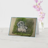 Carte de voeux Pekingese (Orchidée)