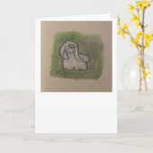 Carte de voeux Pekingese (Fleur jaune)