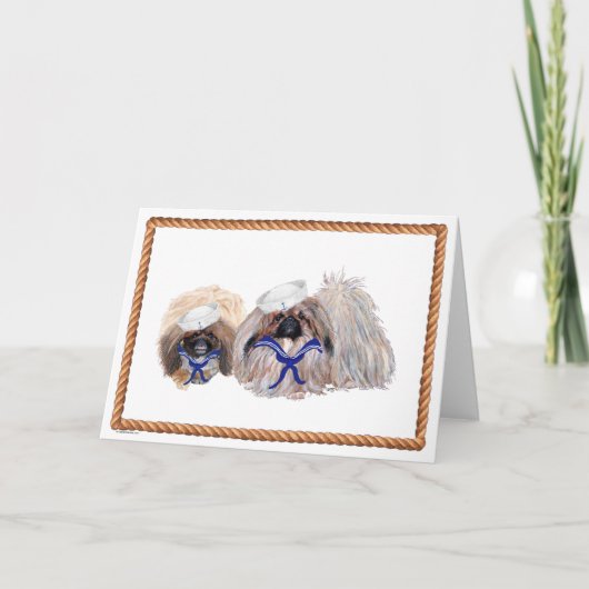Carte de voeux Pekingese (Devant)