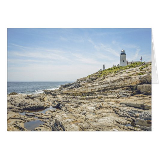 Carte de voeux Pemaquied Point Lighthouse Maine (Devant horizontal)