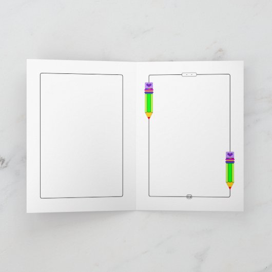 Carte de voeux Pencil Just A Note (Intérieur)