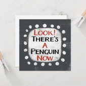 Carte de voeux Penguin Now (Devant/Arrière en situation)