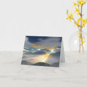 Carte de voeux : Pensée à vous (blanc) (Fleur jaune)