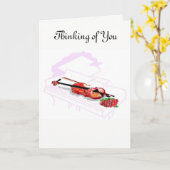 Carte de voeux : Pensée de vous Violon & Piano (Fleur jaune)