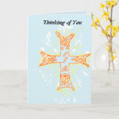 Carte De Vœux Pensées Pour Vous (Fleur jaune)