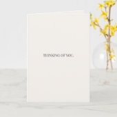 Carte de vœux Pensées pour vous – Simple Neutre (Fleur jaune)