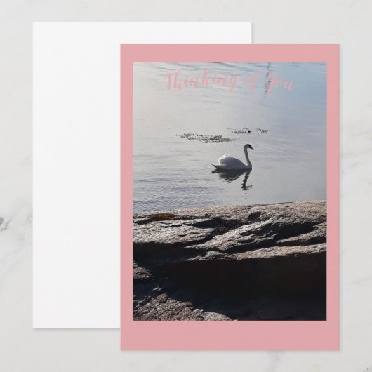 Carte de voeux "Penser à vous" (Devant / Derrière)