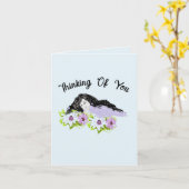 Carte De Voeux ; Penser À Vous (Fleur jaune)