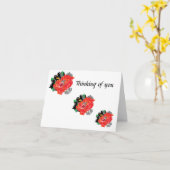 Carte de voeux Penser à vous (Fleur jaune)