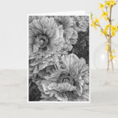 Carte de voeux Peony Pair (Fleur jaune)