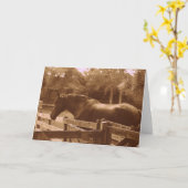 Carte de voeux Percheron (Fleur jaune)