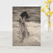 Carte de voeux perdue de pas (Fleur jaune)