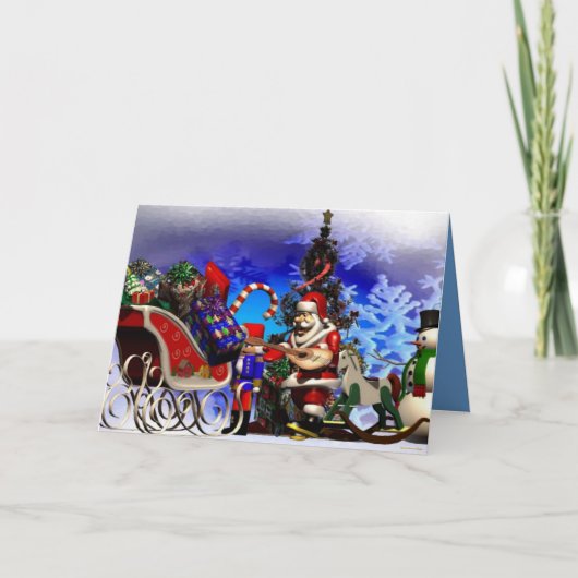 Carte de voeux père Noël (Devant)