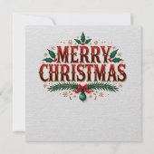 Carte de voeux Père Noël de Noël classique (Dos)