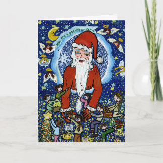 Carte de voeux père Noël Holiday par Young Artist