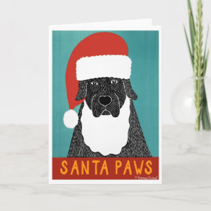 Carte de voeux père Noël Paws