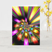 Carte de voeux personnalisable abstraite (Fleur jaune)