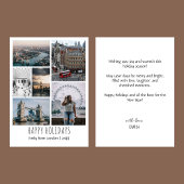 Carte de vœux personnalisable avec grille de photo