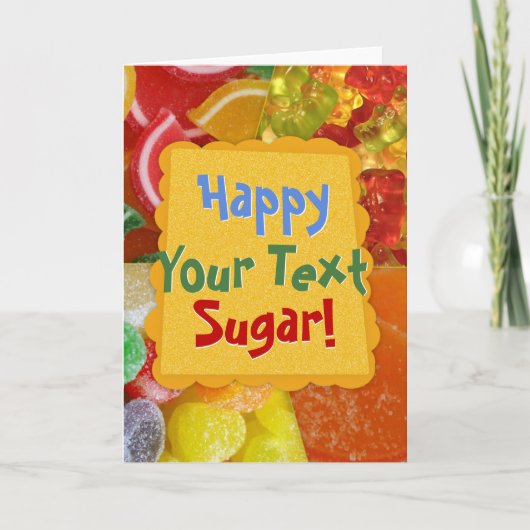 Carte de vœux personnalisable Candy (Devant)