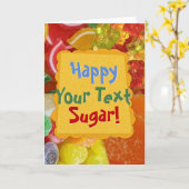 Carte de vœux personnalisable Candy (Fleur jaune)