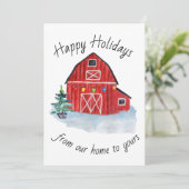 Carte de voeux personnalisable Christmas Red Grang (Debout devant)