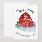 Carte de voeux personnalisable Christmas Red Grang (Devant / Derrière)