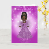 carte de voeux personnalisable d'anniversaire avec (Fleur jaune)